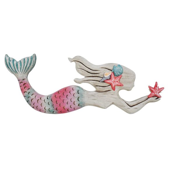 Rustic Wood Mermaid Decor Hanging Nautical Wall Decor, Wooden Mermaid Plaque❤️ - Picture 1 of 6